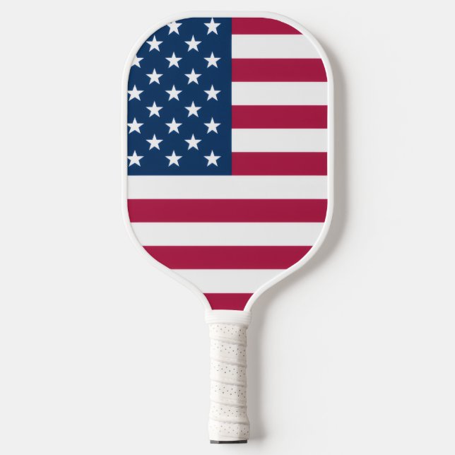Pickleball Paddle unter der Flagge der USA (Vorderseite)