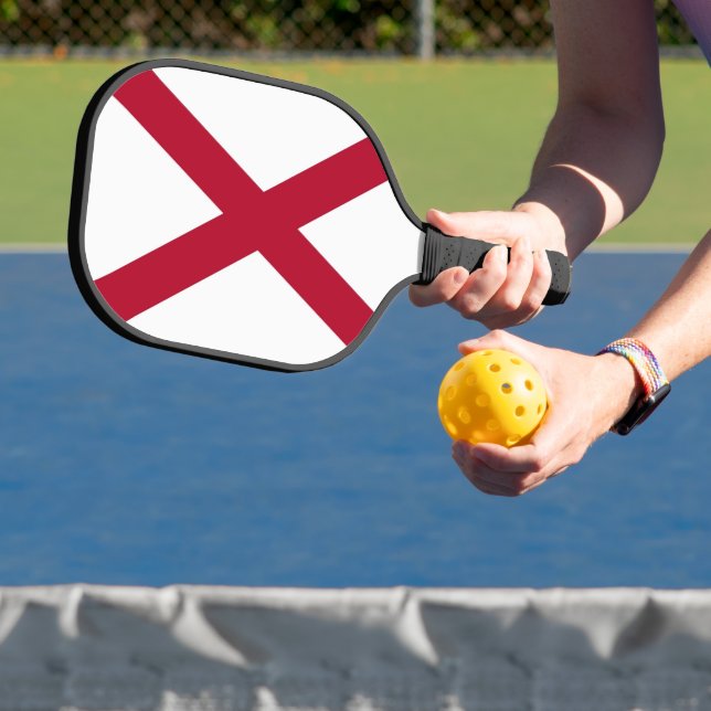 Pickleball Paddle unter der Flagge von Alabama, US (InSitu)