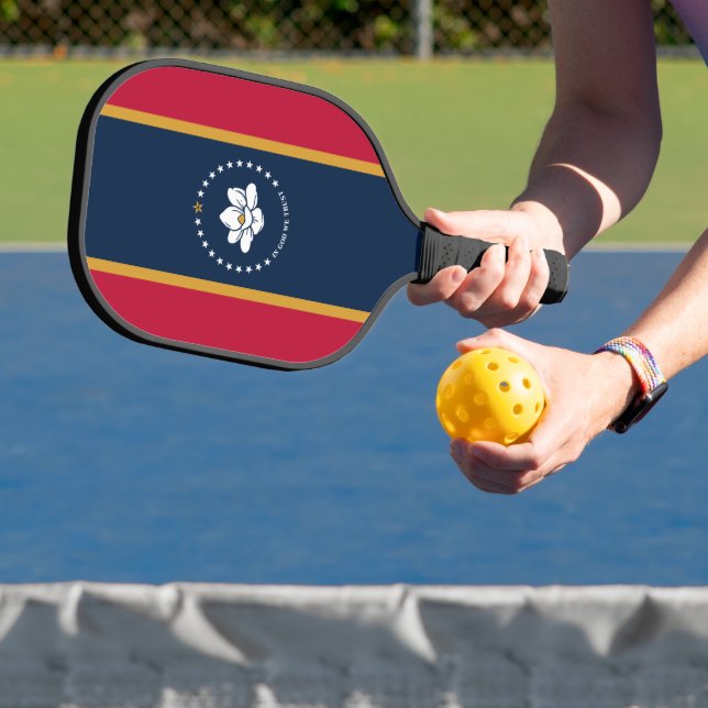 Pickleball Paddle unter der Flagge von Mississippi (InSitu)