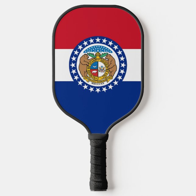 Pickleball Paddle unter der Flagge von Missouri, U (Vorderseite)