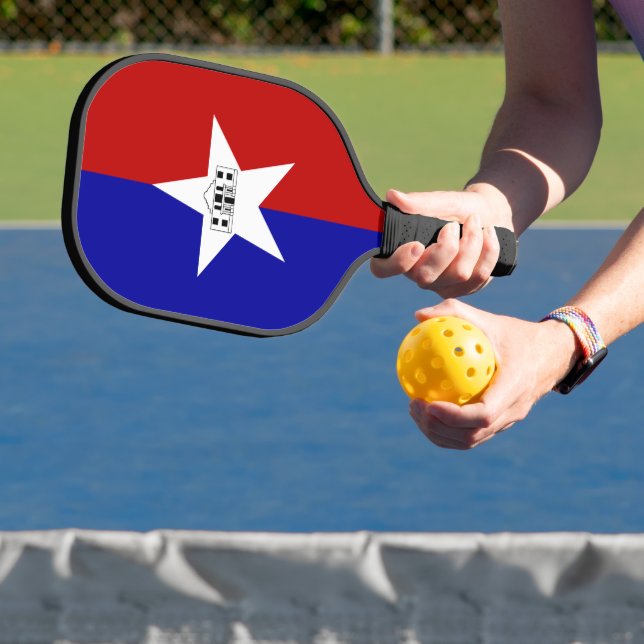 Pickleball Paddle with flag of San Antonio, USA (InSitu)