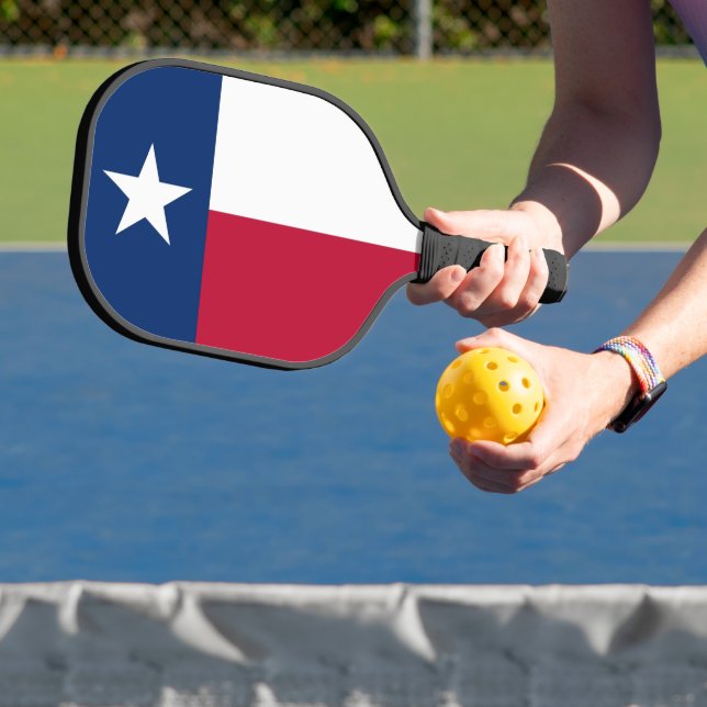 Pickleball Paddle with flag of Texas USA (InSitu)