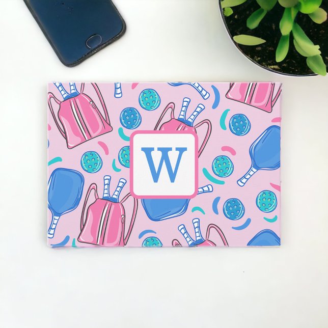 Pickleball Paddles and Balls Rosa Preppy Dankeskarte (Von Creator hochgeladen)