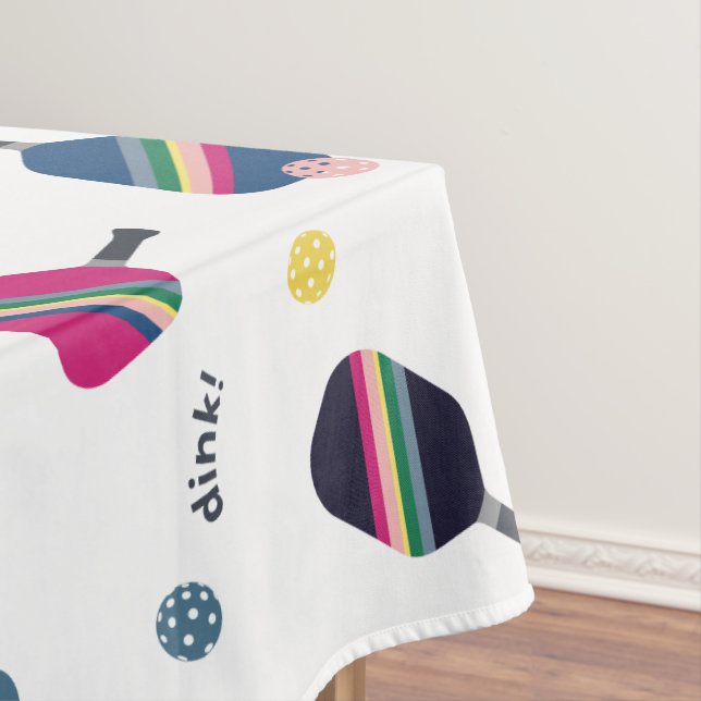 Pickleball Paddles Blue Green Pink Sports Tischdecke (Beispiel)