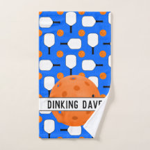 Pickleball Paddles Orange Balls Blau Personalisier