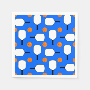 Pickleball Paddles, Orange Pickleball Balls, blau Serviette