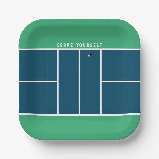 Pickleball Pappteller (Vorderseite)