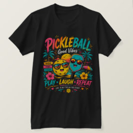 Pickleball-Paradies Sonnenuntergang – Neon-Sommer- T-Shirt