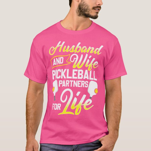 Pickleball-Partner fürs Leben, Ehepaar T-Shirt (Vorderseite)