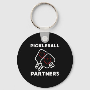 Pickleball-Partner Paare lustiges Pickleball Schlüsselanhänger
