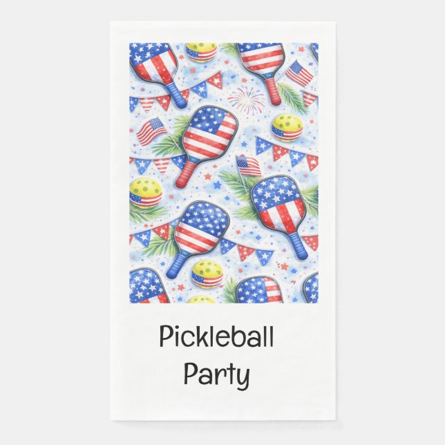 Pickleball Party 4th of July Independence Day  Serviette (Vorderseite)