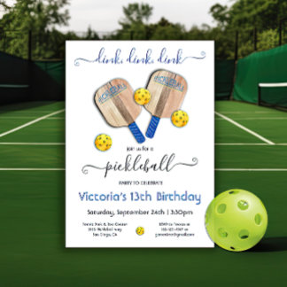 Pickleball Party Dink Birthday Einladung