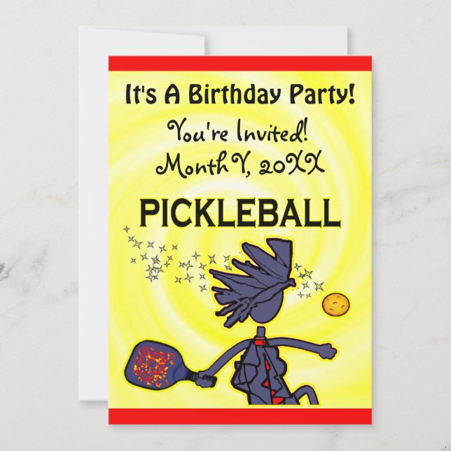 Pickleball-Party Einladung (Vorderseite)