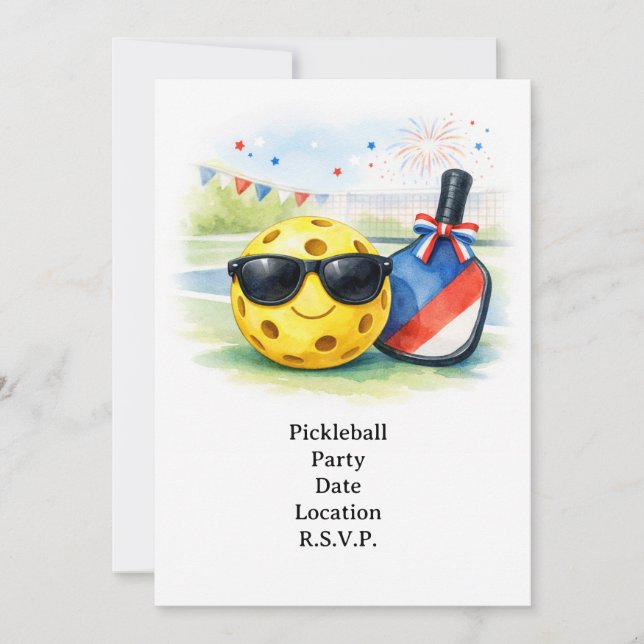 Pickleball-Party-Einladung Einladung (Vorderseite)