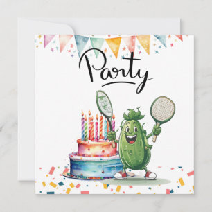 Pickleball Party Geburtstag Einladung