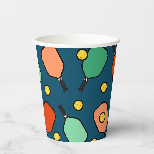 Pickleball-Party Pappbecher (Vorderseite)