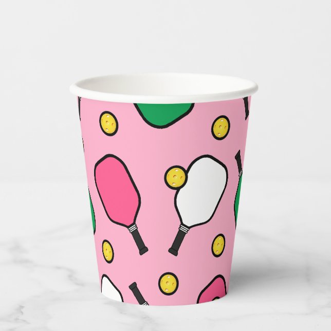 Pickleball-Party Pappbecher (Vorderseite)