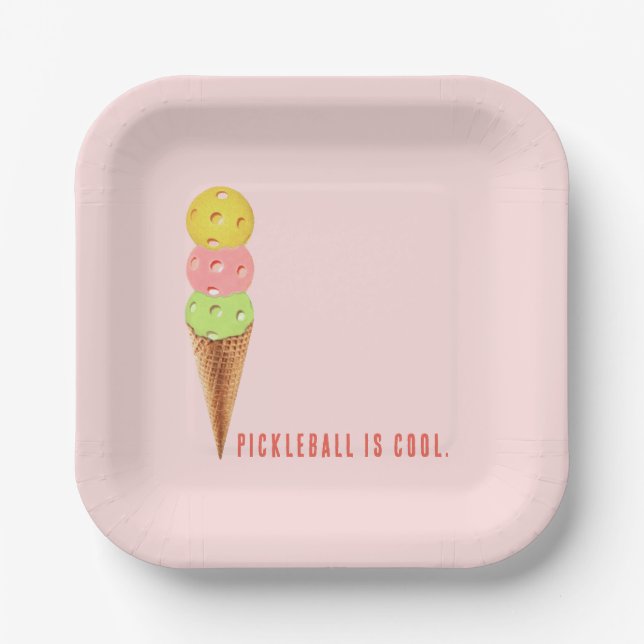 Pickleball-Party Pappteller (Vorderseite)