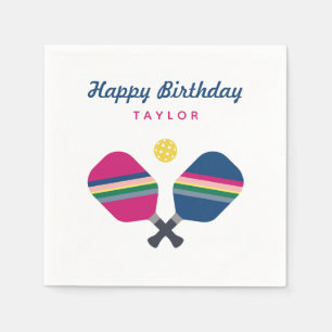 Pickleball Party Personalisiert Name Custom Napkin Serviette