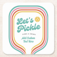 Pickleball-Party Pickle Retro-Regenbogenstreifen