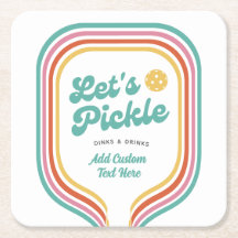 Pickleball-Party Pickle Retro-Regenbogenstreifen