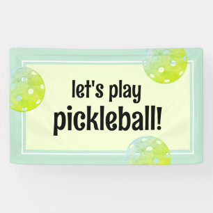 Pickleball Party Sports Green Custom Banner