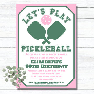 Pickleball Party Sports Paddles Einladung