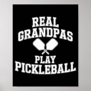 Pickleball pensionierter Dink-Opa lustiges Sportge Poster