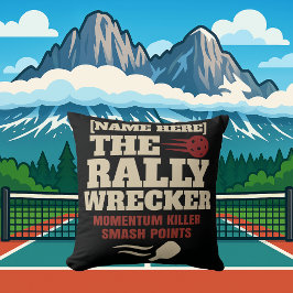 Pickleball Personalisierter Name Rally Wrecker Kissen