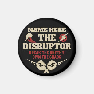 Pickleball Personalisierter Name The Disruptor Magnet