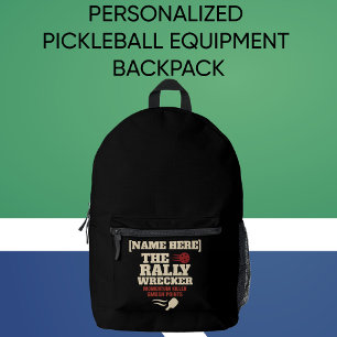 Pickleball Personalisierter Name The Rally Wrecker Bedruckter Rucksack