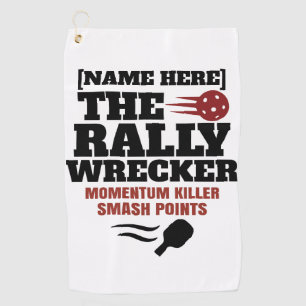 Pickleball Personalisierter Name The Rally Wrecker Golfhandtuch