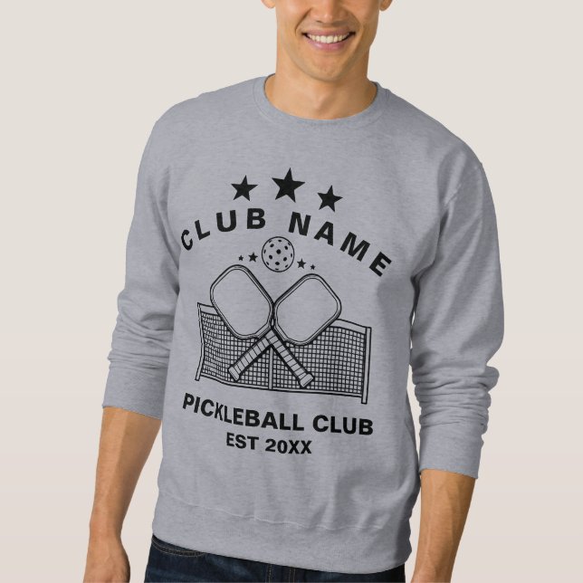 Pickleball Personalisierter Vereinsname Sweatshirt (Vorderseite)