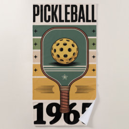 Pickleball Pickleball 1965 Vintag Paddle Graphic Strandtuch