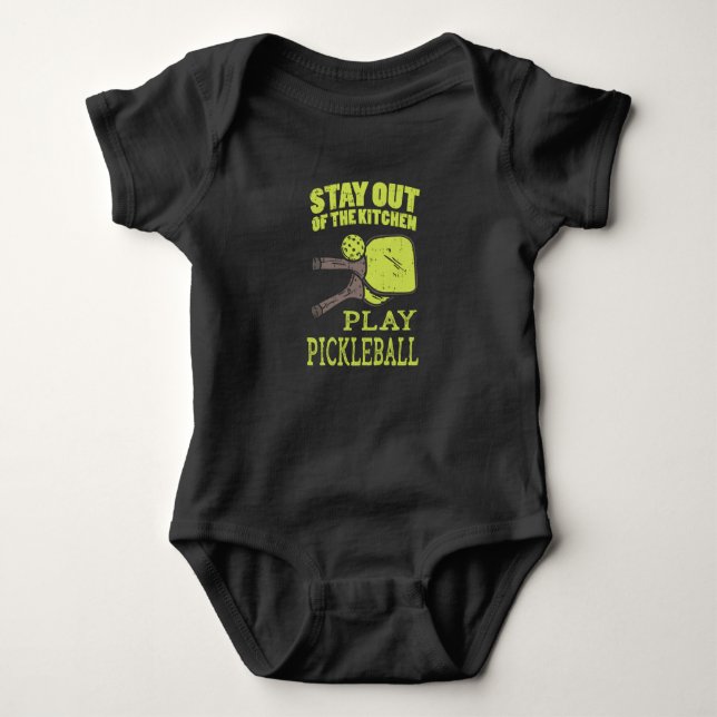 Pickleball Pickleball Baby Strampler (Vorderseite)
