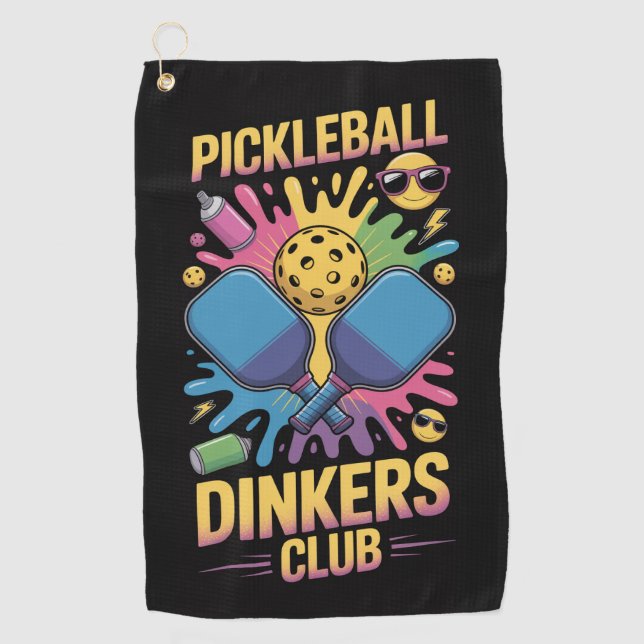 Pickleball Pickleball Dinkers Club Golfhandtuch (Vorderseite)