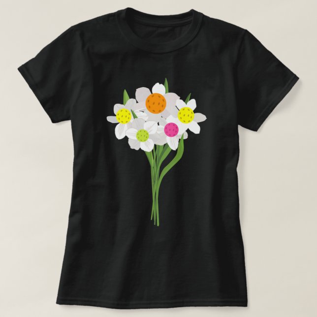 Pickleball Pickleball Flower Bouquet Pretty Design T-Shirt (Design vorne)