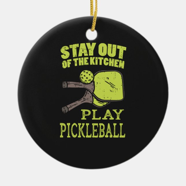 Pickleball Pickleball Keramik Ornament (Vorne)
