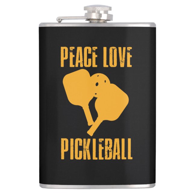 Pickleball-Pickleball-Spieler-Geschenk Flachmann (Vorderseite)