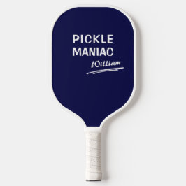 Pickleball PickleManiac Name Modern lustig Blau Pickleball Schläger