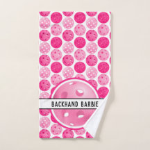 Pickleball Pink & White Pickleballs Personalisiert