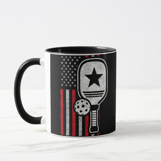 Pickleball Player - American Flag Pickleball - Bil Tasse (Links)