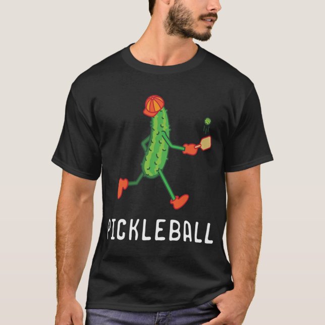 Pickleball Player Coach Vegan Pickle Fruchtsport L T-Shirt (Vorderseite)