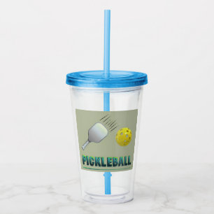 Pickleball Player - Cooles Paddel Art Acryltrinkbecher