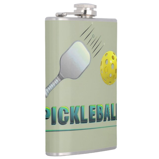 Pickleball Player - Cooles Paddel Art Flachmann (Rechts)