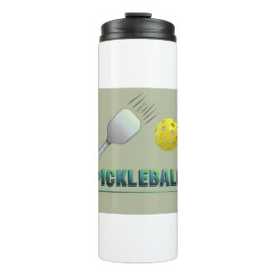 Pickleball Player - Cooles Paddel Art Thermosbecher