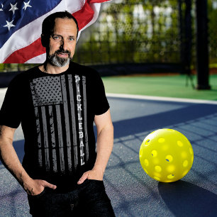 Pickleball Player der verblassten amerikanischen F T-Shirt