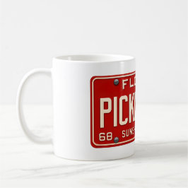 Pickleball Player Fan Retro Florida License Plate Kaffeetasse