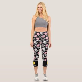 Pickleball Player Floral Muster Hinzufügen von ben Capri Leggings