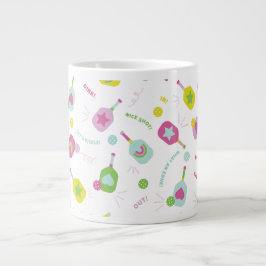 Pickleball-Player-Geschenk für ihre rosa Spezial-T Jumbo-Tasse